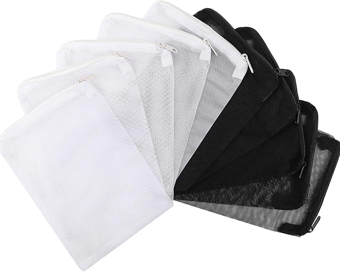 DEPEPE 10pcs 7.8 x 5.9 Inch Aquarium Filter Media Bags with Zipper for Activated Carbon, Biospheres, Ceramic Rings