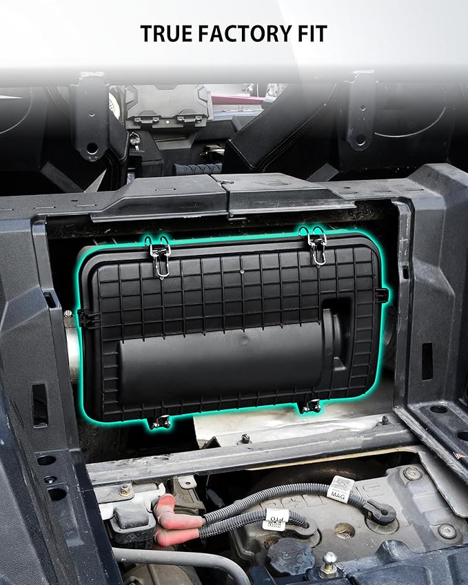 Airbox Cover Assembly for Polaris RZR XP 1000 / RZR XP Turbo 2014-2023 Accessories, Heavy-Duty Air Filter Protector Cover with Dust-Proof Seal and Buckles, Replace #1240748
