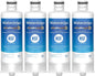 Waterdrop Alkaline DA97-17376B Water Filter, Enhances pH, Replacement for HAF-QIN/EXP, DA97-08006C, RF28R7201SR, RF28R7351SG, WD-F45-AL, 4 Filters