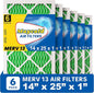 Maycold MERV 13 14x25x1 Air Filter (6-Pack), High-Efficiency Pleated AC & Furnace Filters, Actual Size: 13.70" x 24.70" x 0.75", Individually Wrapped in Plastic