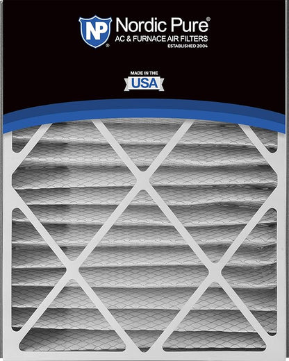 Nordic Pure 20x25x5 (Actual Size: 19 3/4 x 24 1/4 x 4 7/8) Air Bear Replacement 266649-102 MERV 13 Air Filters 2 Pack