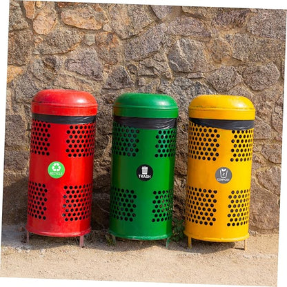 9pcs Garbage Classification Stickers for Trash Recycling Self-Adhesive Sorting Labels for Easy Use Kitchen Office Bathroom