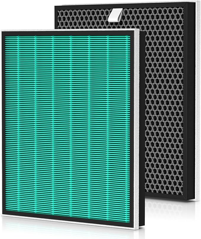 2 Pack 250/250S Replacement Filters for Coway Airmega 250 250S Max2 Air Purifier, Max 2 Green HEPA and Activated Carbon Filter Set, AP-1720-FP