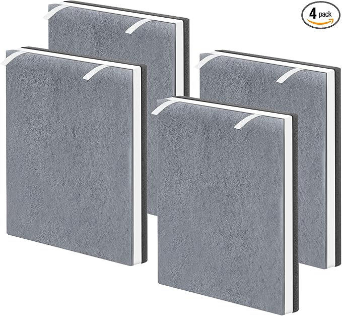 4 Pack vital 100 Replacement Filt-er Compatible with LEVOIT Vital 100 Air Puri-fier