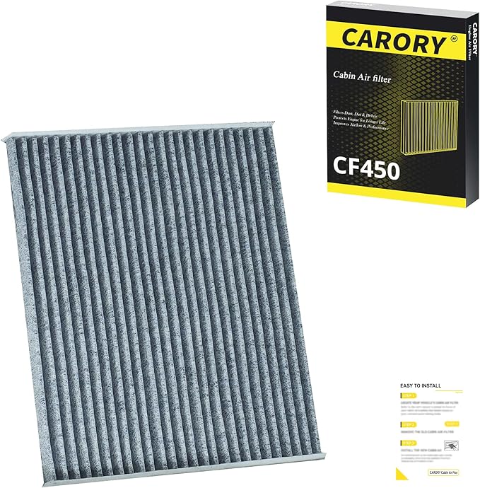 [GAS & HYBRID ONLY] Cabin Air Filter for Jeep Wrangler 2018-2025 & Gladiator 2020-2025 (Not for Diesel), Activated Carbon, OE# 68565698AA, CF12450, XC11724