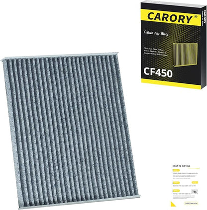 [GAS & HYBRID ONLY] Cabin Air Filter for Jeep Wrangler 2018-2025 & Gladiator 2020-2025 (Not for Diesel), Activated Carbon, OE# 68565698AA, CF12450, XC11724