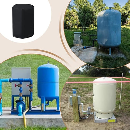 Round Well Pump Cover - 3-Layer Insulated Bag, Waterproof Frost Protection, Protection for Outdoor Sanitary Systems, Robust Cistern Protection, Winter Backflow Housing | For Garden Water Systems