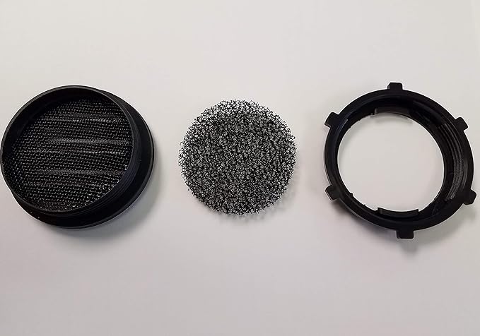 Louvered Vent, Bug Screen, 60ppi Filter, Seal and Cap, 2.5", Black