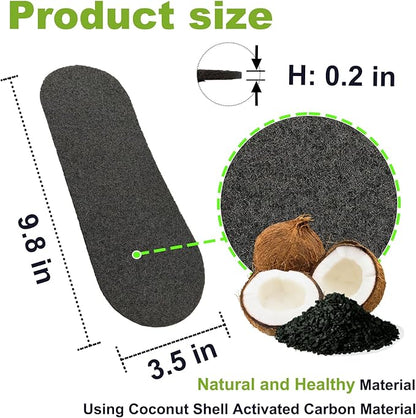 10 Pack Ceiling Fan Filters, Activated Coconut Charcoal Fan Blade Air Purifier Pads, Holds Dust/Pollen/Pet Dander, Universal Ceiling Fans Air Filters-Improves Indoor Air Quality (10 Pcs)