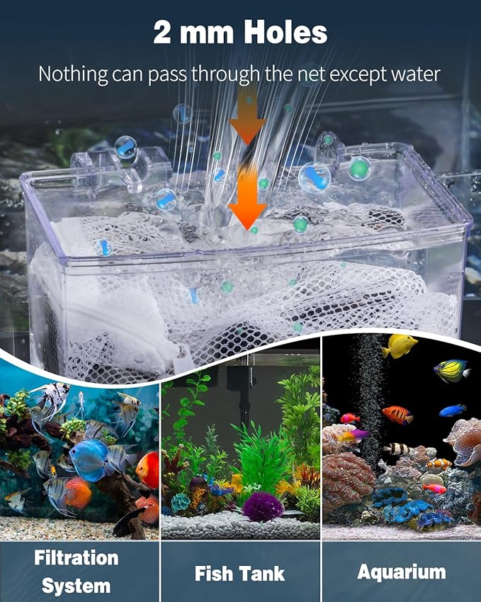 Pawfly 12 Pack Black & White Aquarium Filter Media Bags, Fish Tank Fine Mesh Bag with Plastic Zipper Aquarium Reusable Mesh Bag for Activated Carbon Bio Filter Balls Filter Stones, 7.9" x 5.9"