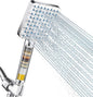 Cobbe Filtered Shower Head with Handheld, High Pressure 6 Spray Mode Showerhead with Filters, Water Softener Filters Beads for Hard Water - Remove Chlorine - Reduces Dry Itchy Skin, Chrome