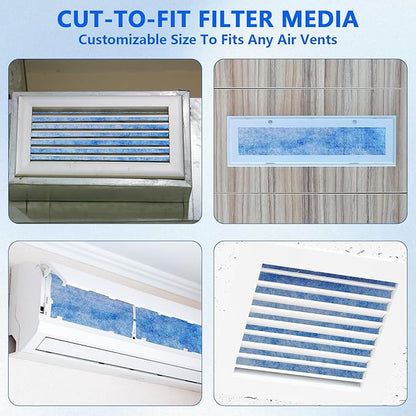 12x90 Inch Cut to Fit Air Filter Roll - MERV 8 Up to 50 Filters Cut to Size Air Filter Material Roll