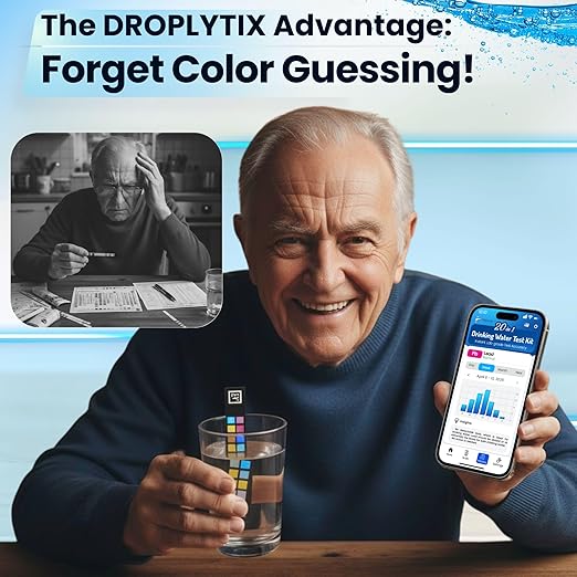 20-in-1 Drinking Water Test Kit with Mobile App, Lab-Precision Home Water Testing Strips for Tap and Well Water, Tests pH, Hardness, Lead, Iron, Chlorine, Nitrate, Fluoride, Heavy Metals