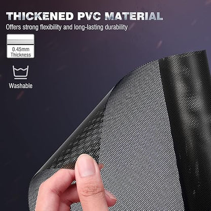 MoKo 400x300mm DIY PC Case Dust Mesh Filter, [2 Pack] PVC Dustproof Magnetic Dust Filter Cover, PC Mesh Grill with Magnetic Frame Strip Computer Cooler Fan Dust Filter for Computer PC Case, Black