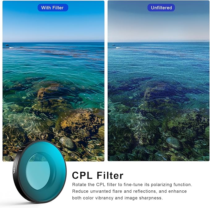 Haoge CPL Polarizer Filter for DJI Osmo Nano,Multi Coated HD Optical Glass Filter,Ultra Slim Aluminum Frame with Screen Protector