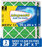 Maycold MERV 13 20x24x1 Air Filter (2-Pack), High-Efficiency Pleated AC & Furnace Filters, Actual Size: 19.70" x 23.70" x 0.75"”, Individually Wrapped in Plastic