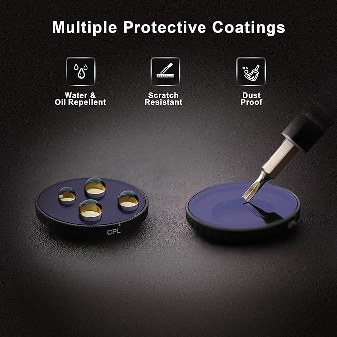 Haoge ND Filter Kit for Insta360 GO Ultra, ND8 ND16 ND32 ND64,4 Pack Light Reduction Exposure Control Optical Glass Filters with Multi-Layer Coating