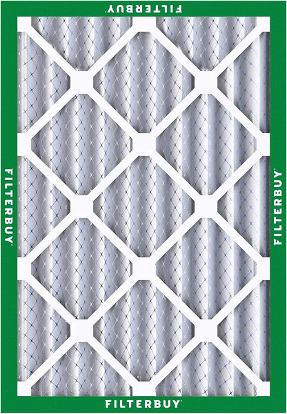 Filterbuy 13x20x4 Air Filter MERV 8 Essential Dust & Allergy Defense (6-Pack), Electrostatic Pleated HVAC AC Furnace Filters Replacement, Made in USA (Actual Size: 13.00 x 20.00 x 3.63)