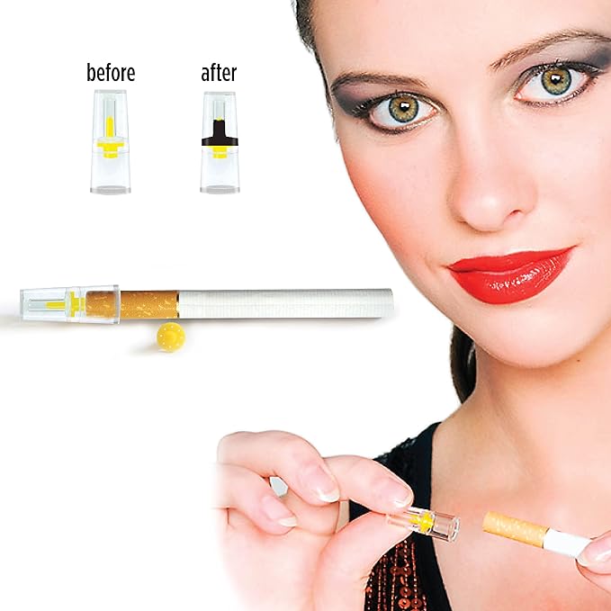 8 Hole Easy Draw Disposable Cigarette Filters - (300 Filters) Including 1 Travel CASE