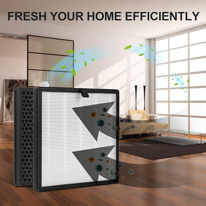 4 Packs Replacement Filter Compatible with AMEIFU G3 (Sferf-30) & VEWIOR A3 Air Clean-er Purifier with 3 Stages Premium Filters, Activated Carbon Filters and Pre-Filter