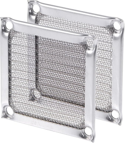 MECCANIXITY 60mm Computer Fan Filter Grills Stainless Steel Mesh Dustproof Case Cover for Computers, Pack of 2
