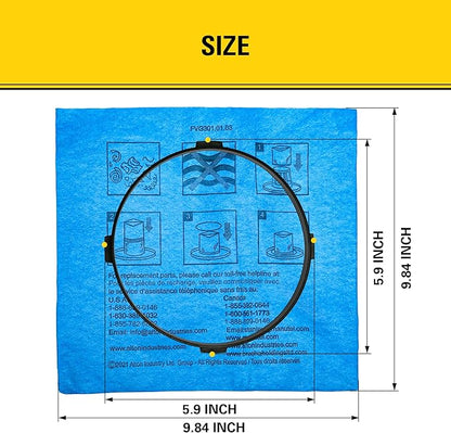 STANLEY - 251201 Stanley 25-1201 Blue Cloth, Reusable Filter with Clamp Ring for 1-5 Gallon Wet/Dry Vacuums, 1-Pack