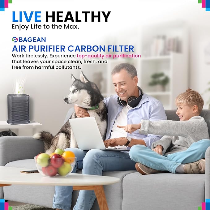 Bagean HPA300 Carbon Pre Filter A Compatible with Honeywell Air Purifier Filter Replacement - Fits HPA300 HPA5350 HPA5300B Series - Activated Prefilter A Absorbs Odor & Filters Freshen the Home (4-Pk)