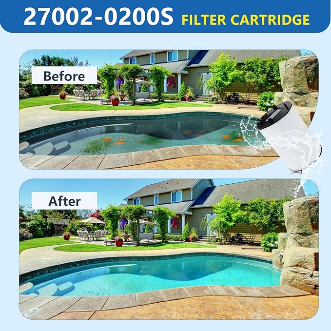 27002-0200S Pool Filter Cartridges Compatible with pentair sta-rite 27002-0200S Pool Filter System 2 Modular Media Pool and PLM200 D.E. Filter,200 sq.ft D.E. Filter with 24800-0121 Air Bleed Assembly