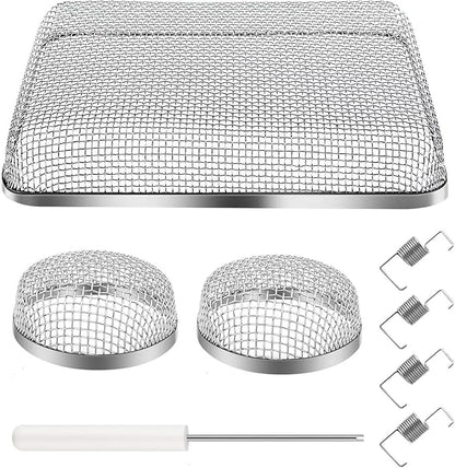 SVNR 3 Pack Flying Insect Screen for RV Refrigerator Vents, 8.5" x 5.8" x 1.5" & 1.4" x 2.8" x 1.4", Camper RV Furnace Vent Screen Accessories.