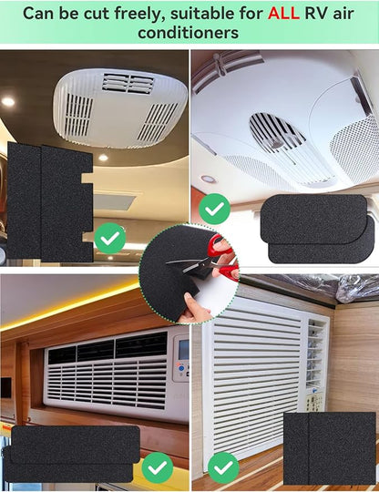 RV Air Conditioner Replacement Filters - Black 50PPI Filter for Most RV A/C Accessories, 40 x 16 x 0.6 Inches