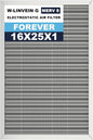 25x16x1 Reusable Air Filter, Electrostatic, Washable Lasts a Lifetime, Breathe Fresher Air in Home and Office HVAC AC Furnace Systems, Merv 8 (Actual Size: 15.5x24.65x1 Inch)