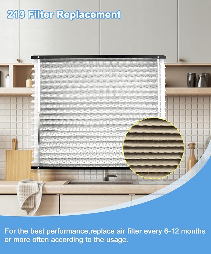 213 Replacement Filter Compatible with AprilAire 1210, 1620, 2210, 2216, 3210, 4200 Whole House Air Purifiers 20x25x4 Inches MERV 13 Furnace Filter,2-Pack