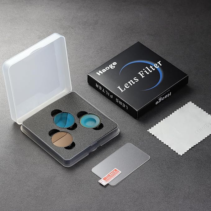 Haoge Filter Set for Insta360 GO Ultra,Includes CPL, Black Diffusion 1/4, ND8,and Screen Protector, GO Ultra Accessories, HD Optical Glass/Multi-Coated