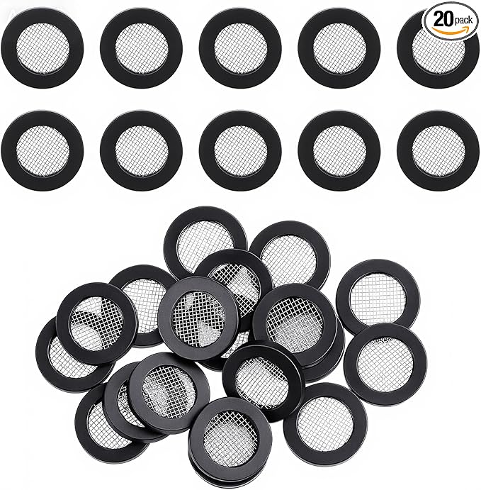 20 Pack Shower Head Filter Gasket 3/4" Shower Head Washer Gasket with Wire Mesh Middle Seal O Ring Hose Net for 1/2" Handheld Hose Connector Prevent Leakage Filter Gaskets