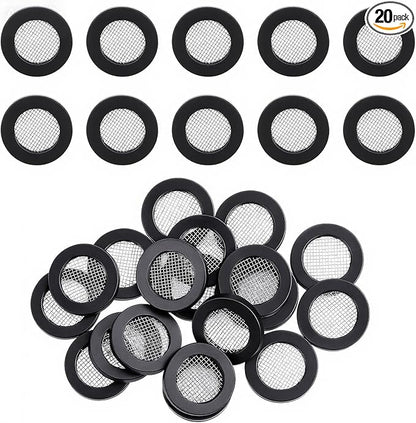 20 Pack Shower Head Filter Gasket 3/4" Shower Head Washer Gasket with Wire Mesh Middle Seal O Ring Hose Net for 1/2" Handheld Hose Connector Prevent Leakage Filter Gaskets
