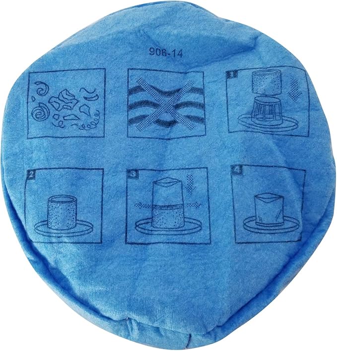 Smilefil VRC2 Cloth Filter Compatible with Vacmaster 1.5 to 3.2 Gallon Wet/Dry Vacuums, 6 Pack