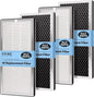 4 Pack MA-40 Replacement Filter Compatible with MA-40 Air Purifiers, 3-in-1 High-Efficiency Filtration System for MA40W MA40B, H13 True HEPA with Pre-Filter