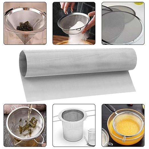 1 roll Stainless Steel Wire mesh 100 mesh,304 Wire mesh, Suitable for Vent, Cage, Garden, Window Screen, Filter Screen, etc (100Mesh 44X120CM)