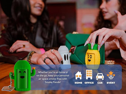 Portable & Eco-Friendly Personal Air Filter | Discreet HEPA & Carbon Filtration | Biodegradable & Up to 300+ Uses | Keychain Design for On-the-Go Freshness (Blaze)