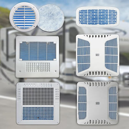 RV Air Conditioner Filter - RV 5.25" Round Air Duct AC Filter Replacement MERV 8 Air Filter (8 Pack)