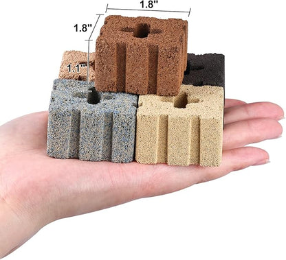 RealPlus Aquarium Filter Media 40pcs Bio Ceramic Brick for Marine and Freshwater Aquarium Canister Filter Pond Fish Tank (1.8" x 1.8" x 1.1")