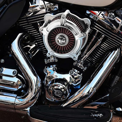 Air Filter Cleaner for Harley Davidson Softail Touring Street Road King Glide Trike for Harley Davidson Air Intake Filters for Softail Dyna 93-15, Touring 01-07 Red
