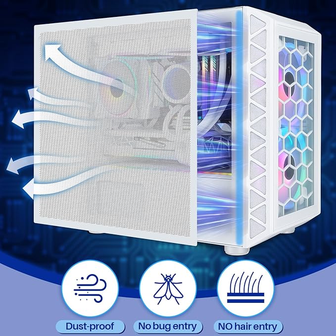 Woanger 1 Pcs 1000 x 300 mm DIY PC Case Dust Filter PC Fan Mesh Filter Air Vent Covers PVC Dustproof Cover with Magnetic Sticker for Computer Chassis Speaker and More, 0.03 Inch Hole