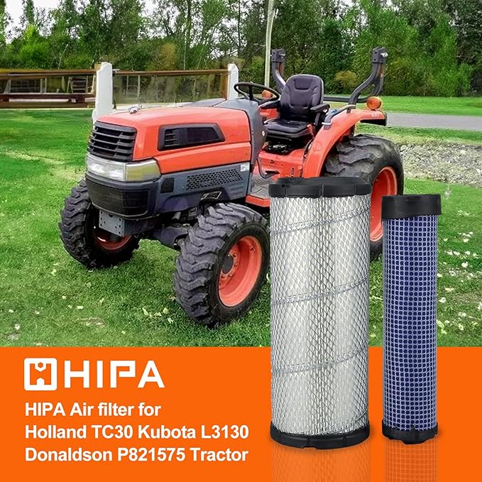Hipa P821575 P822858 Outer Inner Air Filter for Donaldson FPG05 New Holland TC30 TC33D T1520 TC29D Kubota L3130 L4600 L3940 L3940 L3300
