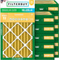 Filterbuy 16x25x4 Air Filter MERV 11 Superior Pet & Allergy Defense (12-Pack), Electrostatic Pleated HVAC AC Furnace Filters Replacement, Made in USA (Actual Size: 15.50 x 24.50 x 3.63)