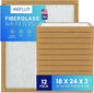 Fiberglass Air Filter -18x24x2Air Filter 12 Pack - Non Pleated 18"x24"x2", AC Filters for Home, Fiberglass, HVAC filters, Heater, Furnace Catcher for Dust - 1 YEAR SUPPLY