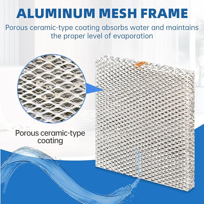 A04-1725-052 Humidifier Pad Evaporator Compatible with Skuttle A04-1725-052 Model 2000 White-Rodgers HFT2100 HFT2700 and Goodman HUM-1725052 HUM-SFTBP Replacement Filter Hard Wick 2 Packs