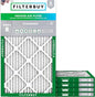 Filterbuy 13.5x29.5x1 Air Filter MERV 8 Essential Dust & Allergy Defense (5-Pack), Electrostatic Pleated HVAC AC Furnace Filters Replacement, Made in USA (Actual Size: 13.50 x 29.50 x 0.75)