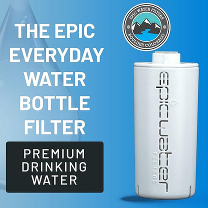 Epic Water Filters Everywhere Bottle Filter Complete Filter | 1-Pack | 75 Gallon Total Life | 3-4 month Supply | Compatible with all Epic Water Bottles | Replaces Everyday and Outdoor