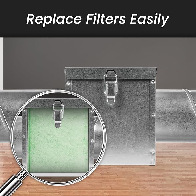 Repa Market 11" x 9" Replacement Air Filter for 8" Duct Filter Box – EU3 Class Purifier Filter for Dust Collection, Lint Trap – Air Purifier – HVAC Ventilation System Filters, Home Improvement